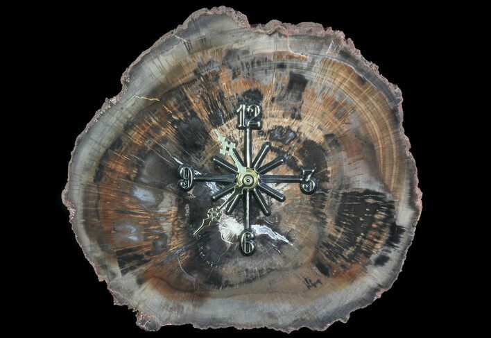 Wide Arizona Petrified Wood Clock #66828